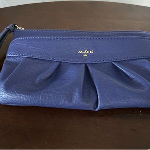 Juicy Couture Women's Pleated Wristlet Clutch - Royal Blue